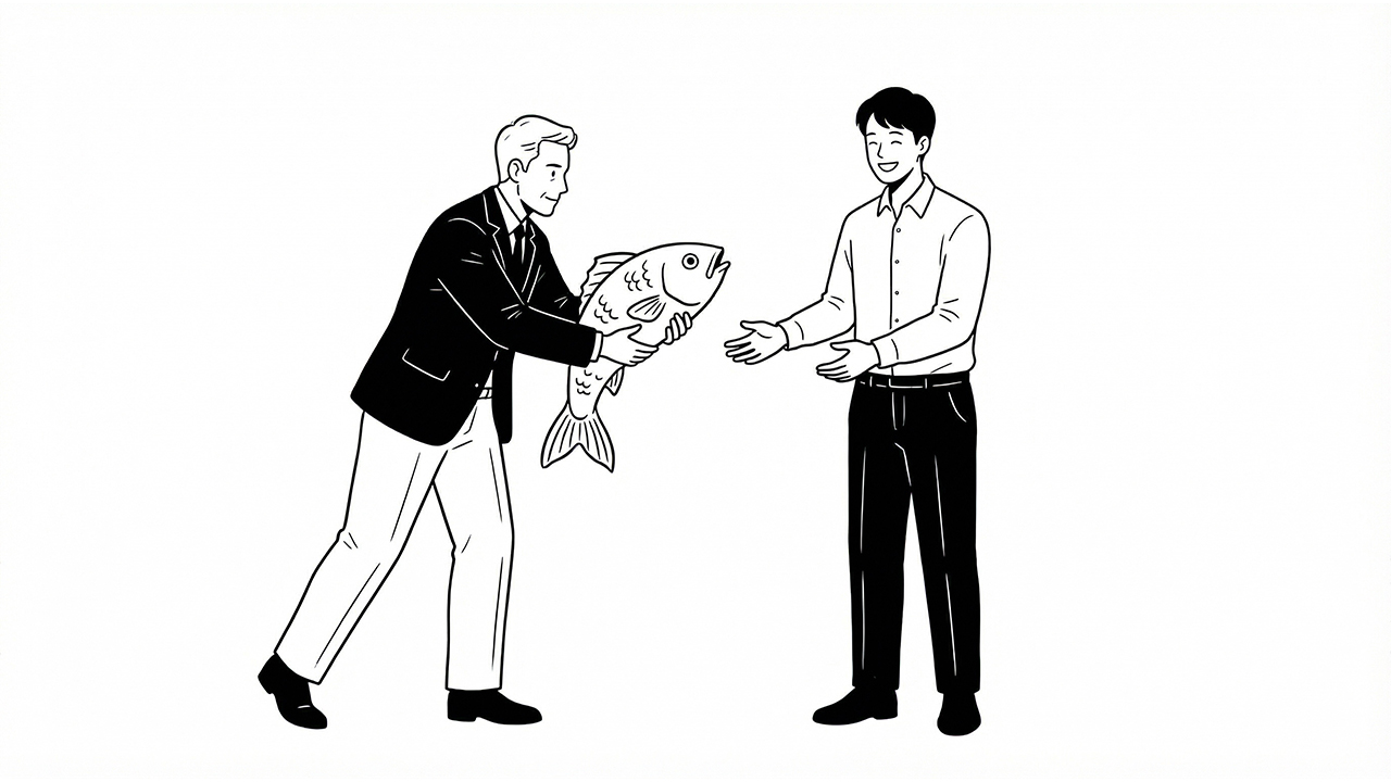 魚を与える
